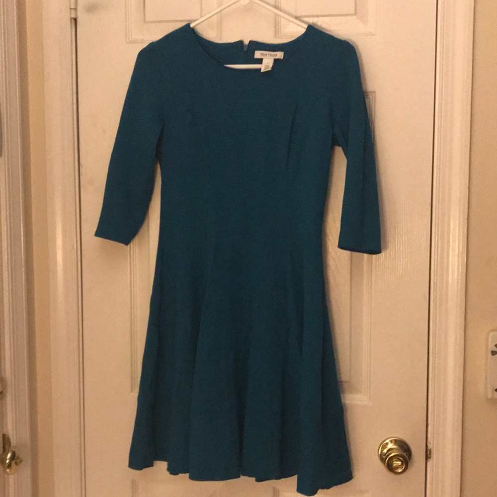 3/4 Sleeve Teal Dress